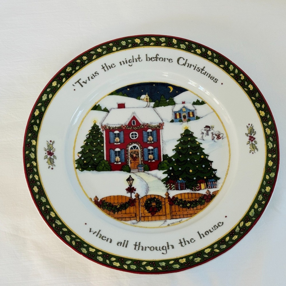 Int'l China 'Twas the Night" Dinner Plate Susan Winget Series 1 (Portmeirion)